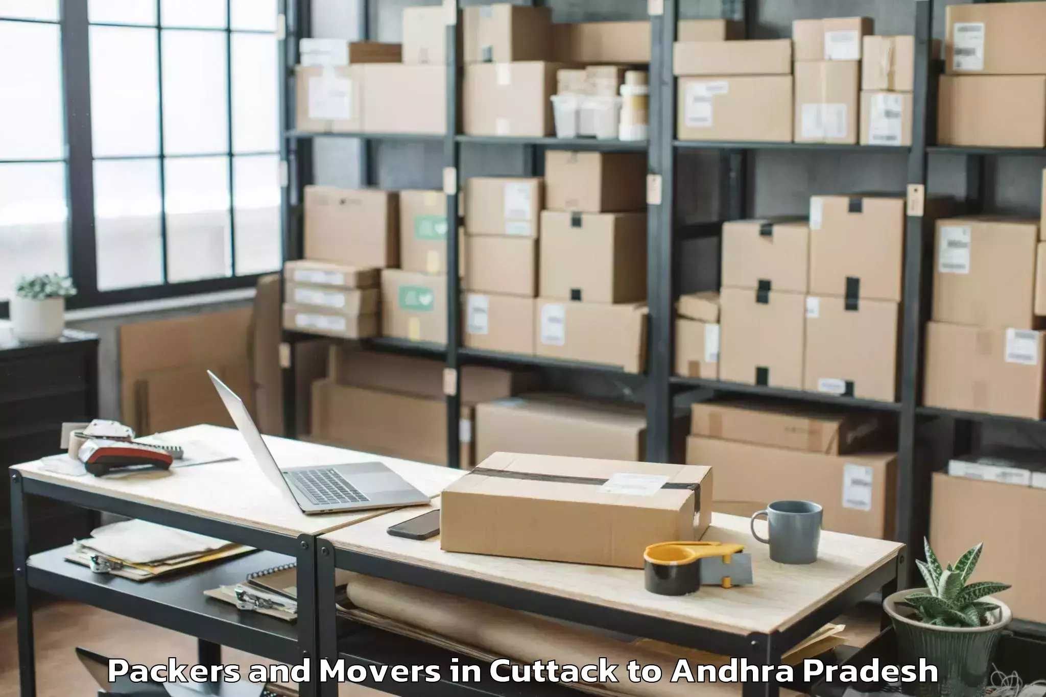 Professional Cuttack to Kathipudi Packers And Movers